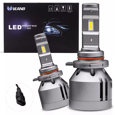 VLAND 9012 HIR2 LED Bulbs High Low Beam Headlights 72W 6000K White Super Bright • $9.99