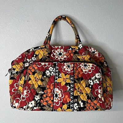 Vera Bradley Frame Travel Weekender Bag Bittersweet Soft Overnight Bag No Strap • $55