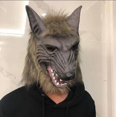 £11.48 • Buy Adult Wolf Mask Hands Men Ladies Animal Werewolf Fancy Dress Halloween Accessory