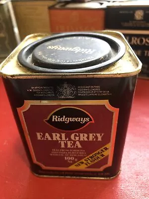 VINTAGE TIN RIDGWAYS TEA EMPTY Earl Grey • £4