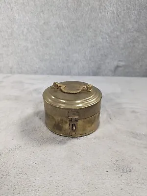 Vintage Small Brass Trinket Box Chest/Jewelry Box Latched #93 Made In India • $17.98