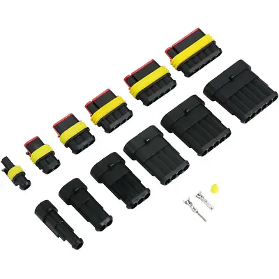 1-6 Pin Way Waterproof Electrical Connector Car Wire Connector Plug Socket Kit • $214.38