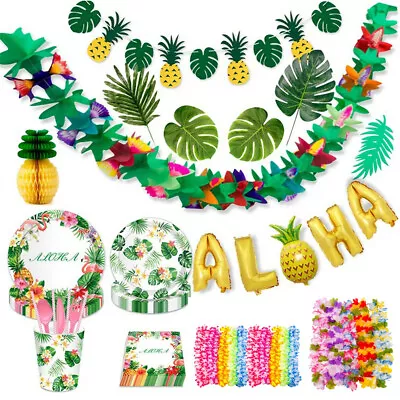 £2.75 • Buy Jungle Hawaiian Tropical Bunting Banner Garland Beach Luau Party Decoration