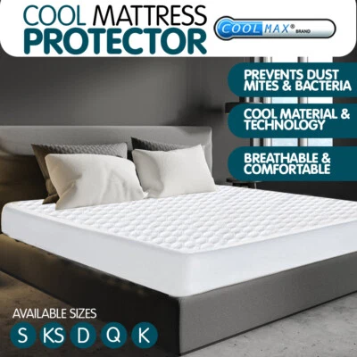 $39 • Buy New Luxury Cool Max Comfortable Fully Fitted Bed Mattress Protector 