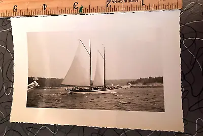 Vintage Photograph Sail Boat Sailboats Super-Snaps 1938 Winthrup Atkins Sailing • $10