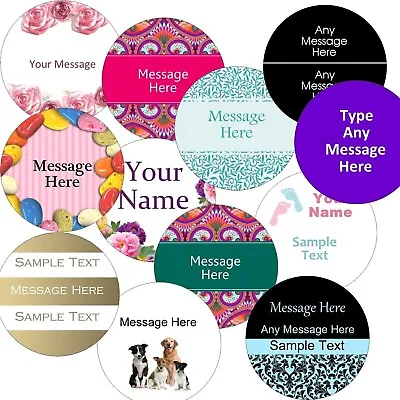 £2.99 • Buy Personalised Labels/stickers Large 63.5mm Circle Business/Company Name Stickers