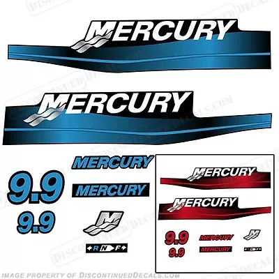 Fits Mercury 9.9hp Outboard Decal Kit Blue Or Red 9.9 99-06 All Models Available • $64.95