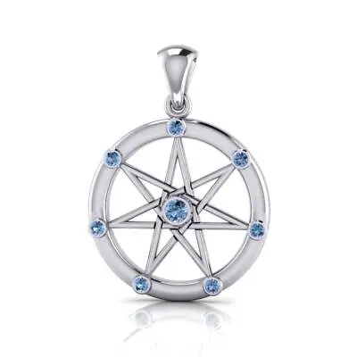 Elven Star Gemstone & Sterling Silver Pendant Peter Stone Unique Fine Jewelry • $118.90