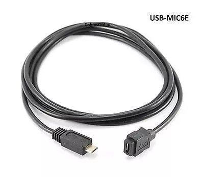 6ft USB Micro-B M/F Data Extension Cable For SmartPhones • $7.95