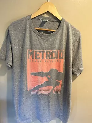 Metroid Video Game Promo Tee Grey Large Pacific Clothing  • $20