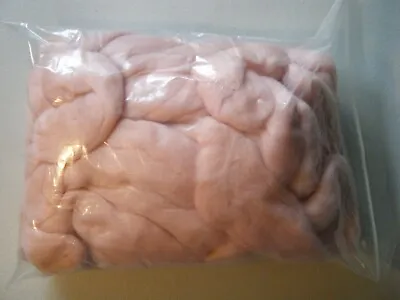 6.5 Ounce Pinkish Merino Wool Roving 19 Micron  Spinning Or Felting • $22