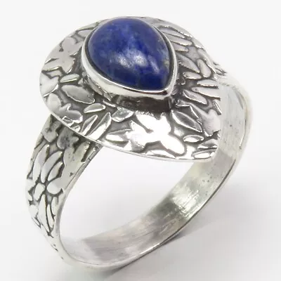 Superb Style 925 Stamp Solid Silver Ring Size 12 Genuine LAPIS LAZULI GEM ITEM • $17.99