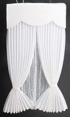 Dollhouse Miniature White Draperies • $19.99