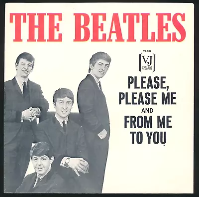 Beatles RARE VINTAGE 1964 VJ ' PLEASE PLEASE ME ' PICTURE SLEEVE NM-! • $19.38