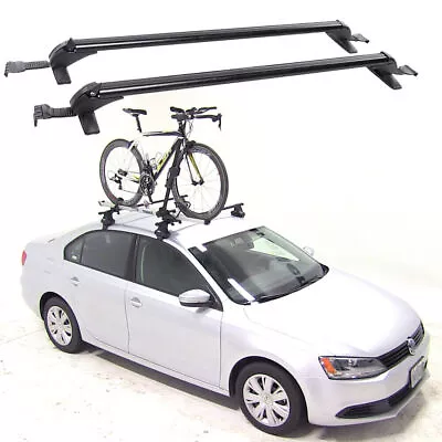 $138.04 • Buy Car Top Roof Rack Cross Bar Luggage Carrier &Lock For VW Volkswagen Passat Jetta