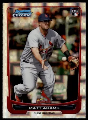 2012 Bowman Chrome Xfractor #215 Matt Adams RC St. Louis Cardinals • $1.99