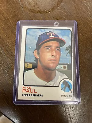 T.C.G 1973 Topps Baseball Michael Paul #58 Base Rangers • $1.49