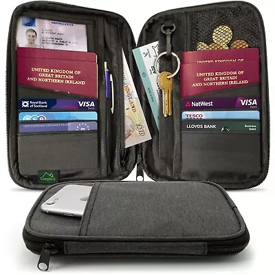 $12.99 • Buy Waterproof Passport Holder Travel Document Wallet RFID Bag Family Case Organizer