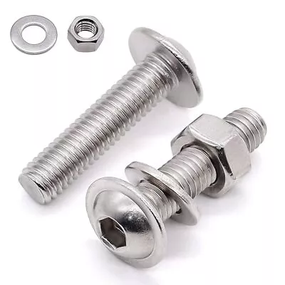 30 Sets Flanged Washer Button Head Socket Cap Screws & Hex Nut • $6.78