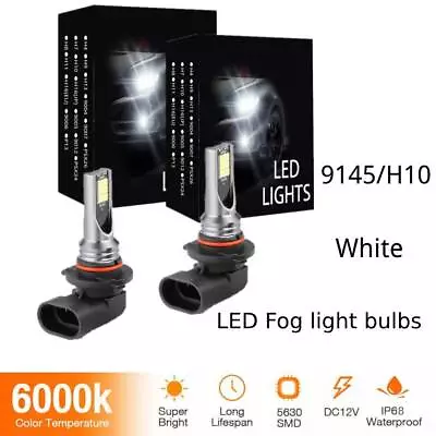 H10 9145 9140 2PC LED Fog Driving Light Bulbs 36000LM 8000K Super Bright White • $14.99