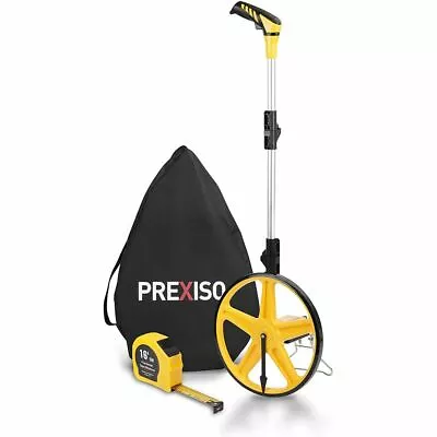 PREXISO Collapsible Distance Tape Measure Wheel 9999 Ft & Tape 16 Ft/5M W/Bag • $45.99