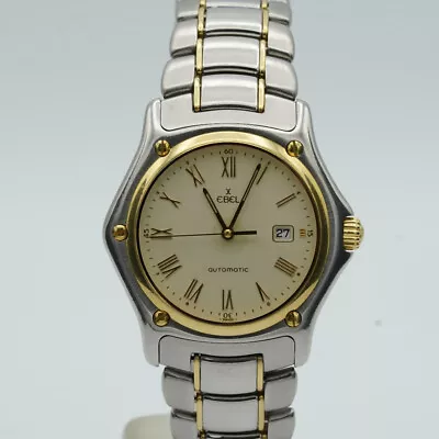 Ebel 1911 Men's Watch Steel/Gold 37MM Top Automatic Orig. Steel Bracelet 193902 • £1290.49