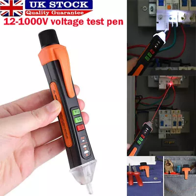 £6.69 • Buy Voltage Tester Pen Non Contact Electric Detector AC Sensor Power Alert 12-1000V