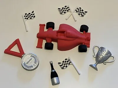 F1 Car Cake Topper With Extras Handmade Edible Birthday Party  Any Colour • £39.99