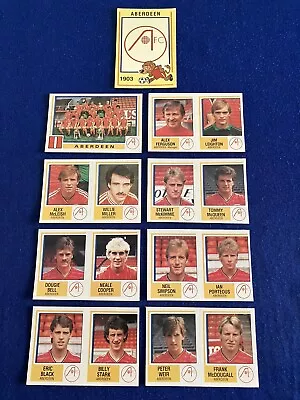 Panini Football 85 Stickers ABERDEEN Inc Badge Complete Team Pro Recovered • £18