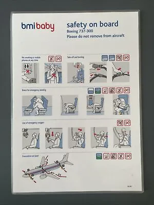 £3 • Buy Bmibaby 737-300 Safety Card