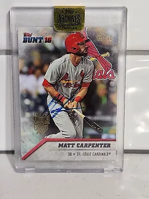 2019 Topps Archives Signature Series Matt Carpenter Cardinals '16 Bunt 29/30 170 • $14.99