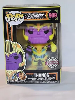 Funko Pop THANOS Blacklight 909 Marvel Avengers Endgame Special Edition • £9.99