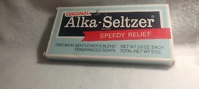 Vintage Avon Alka Seltzer Brand Speedy Relief 2 Soaps 1978 White 2.5oz Each  • $3