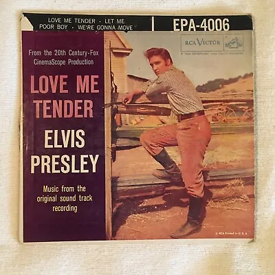 ELVIS PRESLEY Love Me Tender RCA 7  EP 45 RPM Record EPA-4006 • $12.50
