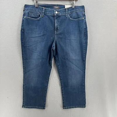 NYDJ Womens Blue Jeans Alina Capri Petites Size 16P NWT Stretch Mid Rise Lift Tu • $49.97
