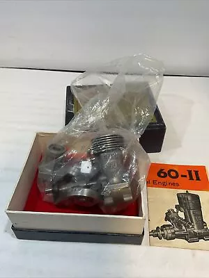 Used Enya 60-ii T.v. R/c Model Airplane Engine (for Parts) W/box W/carburetor • $29.14
