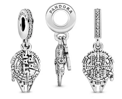 Authentic PANDORA Disney 798579C01 Star Wars Millennium Falcon Dangle Charm B68 • $34.99