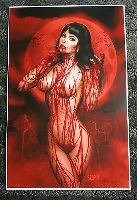 Nathan Szerdy Signed 11x17 Art Print Vampirella Red Moon Halloween Pin Up New • $26.95