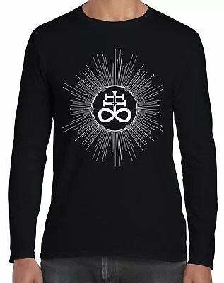 Satanic Cross Inverted Leviathan Long Sleeve T-Shirt - Satanism Satan • £15.95