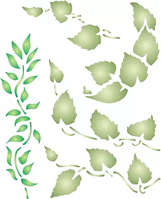 Leaf Stencil 3.25 X 4 Inch - Leaves Vines Stencils For Painting Cards • $11.52