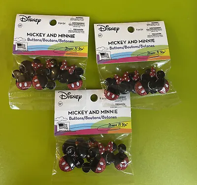 Dress It UP Disney Mickey & Minnie Button Pack Item # 7718 New Lot 3 Pack • $7.59
