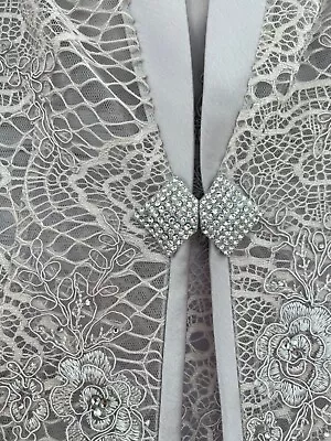 Mother Of The Bride Veni Infantino - Silver Lace/embroidery Over Satin • £95