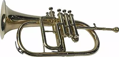 Flugel Horn Bb 4 Valve Brass Professional  ..Lightweight Learning Instruments  • $165