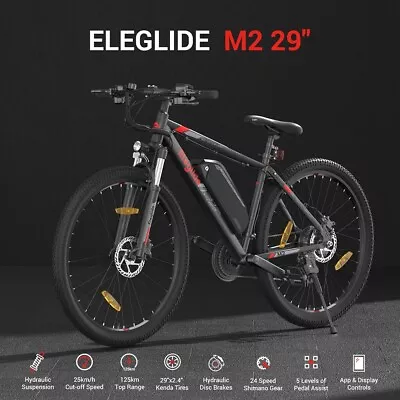 Eleglide M2 29'' Electric Mountain Bike 36V 15A E-bike Range 125Km 250W UK Legal • £799.99