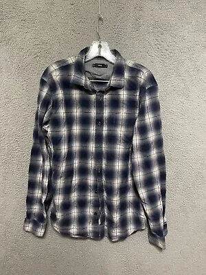 Vince Flannel Shirt Mens Size Large Button Up Long Sleeve Plaid Adult Cotton • $17.99