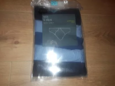 Mens M&S Slips. 5 Pack.Medium. • £12