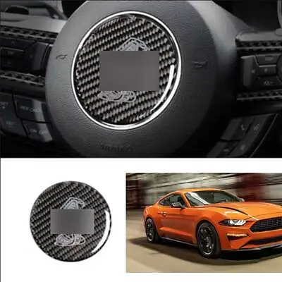 For Ford Mustang Shelby 2015-2023 Real Carbon Fiber Steering Wheel Control Cover • $20.86