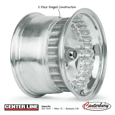 CENTERLINE 15  CONVO PRO Wheel Size 15x10 ET Negative 12 For Ford Falcon Mustang • $655