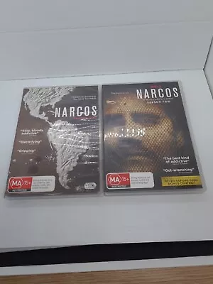 Narcos Season 1 & 2 DVD 2017 9 Discs Region 4 Series 12 Pablo Escobar VGC  • $19.76