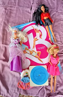 Barbie  Lot: Beach Boys  Calif Dream 5  Blue Vinyl Record Movie Poster 3 Dolls • $10
